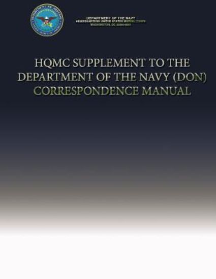 HQMC Supplement to the Department of the Navy (DON) Correspondence Manual