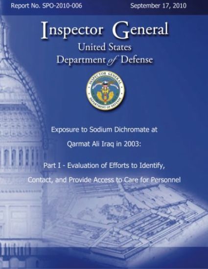 Exposure to Sodium Dichromate at Qarmat Ali Iraq in 2003: Part I - Evaluation of Efforts to Identify, Contact, and Provide Access to Care for Personne