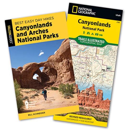 Canyonlands and Arches National Parks Best Easy Day Hiking Guide and Trail Map Bundle