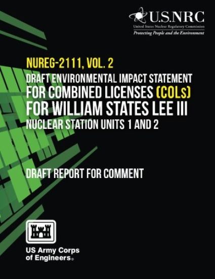 Draft Environmental Impact Statement for Combined Licenses (COLs) for William States Lee III Nuclear Station Units 1 and 2