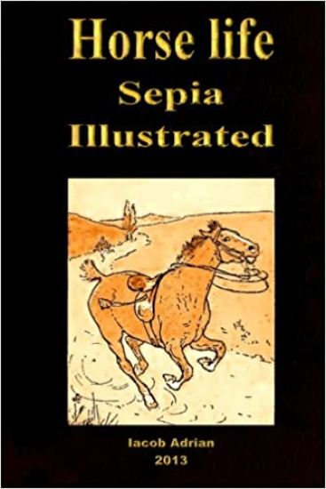 Horse life Sepia Illustrated