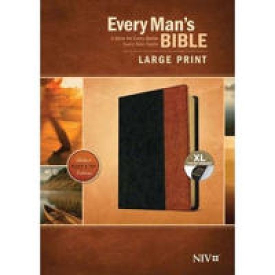 NIV Every Man's Bible, Large Print, Black/Tan, Indexed
