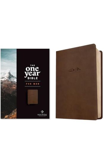 NLT The One Year Bible for Men, Rustic Brown