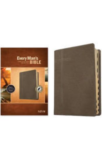 NIV Every Man's Bible, LeatherLike, Pursuit Granite, Indexed
