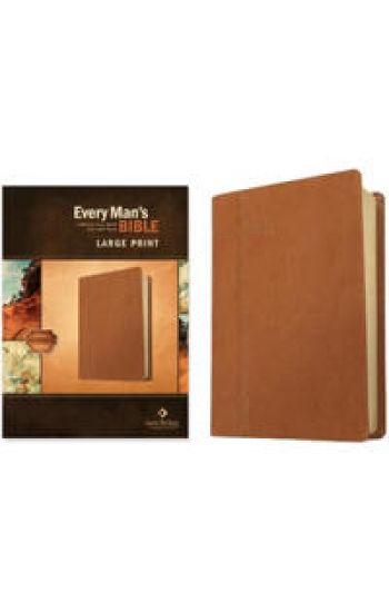 NLT Every Man's Bible, Large Print, Pursuit Saddle Tan