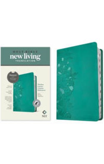 NLT Thinline Center-Column Reference Bible, Filament-Enabled Edition (Leatherlike, Peony Rich Teal, Indexed, Red Letter)