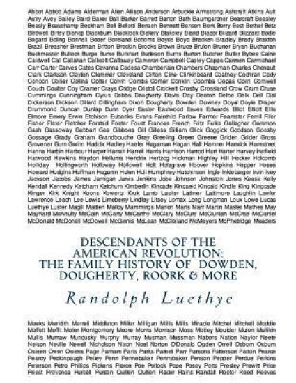 Descendants of the American Revolution: The Family History of Dowden, Dougherty, Roork & More