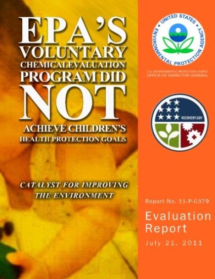 EPA's Voluntary Chemical Evaluation Program Did Not Achieve Children's Health Protection Goals