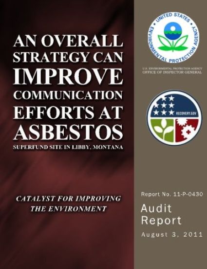 An Overall Strategy Can Improve Communication Efforts at Asbestos Superfund Site in Libby, Montana