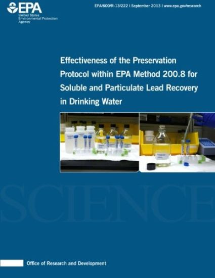 Effectiveness of the Preservation Protocol within EPA Method 200.8 for Soluble and Particulate Lead Recovery in Drinking Water
