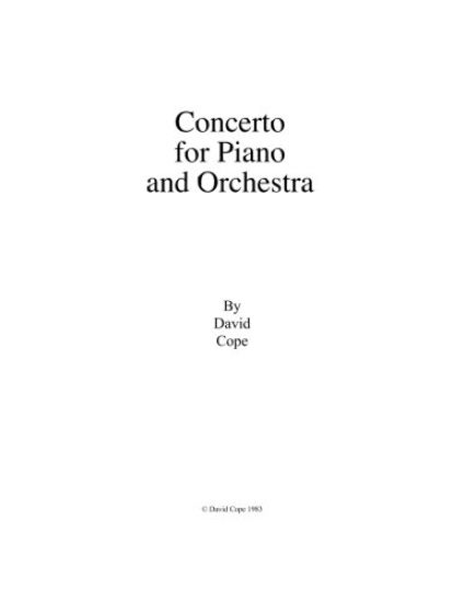 Concerto for Piano and Orchestra