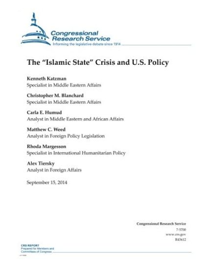 The "Islamic State" Crisis and U.S. Policy