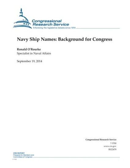 Navy Ship Names: Background for Congress