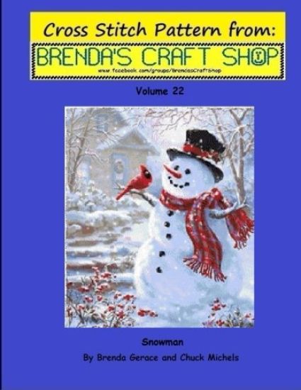 Snowman Cross Stitch Pattern from Brenda's Craft Shop - Volume 22