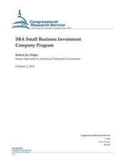 SBA Small Business Investment Company Program