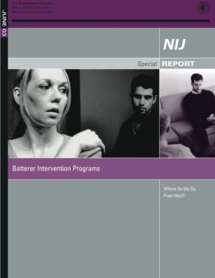 June 2003: Batterer Intervention Programs: Where Do We Go From Here?