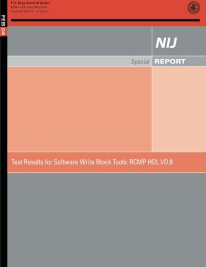 Test Results for Software Write Block Tools: Rcmp Hdl Vo.8