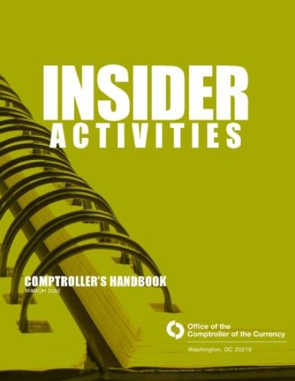 Insider Activities Comptroller's Handbook March 2006
