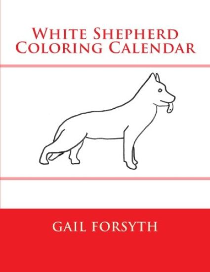 White Shepherd Coloring Calendar