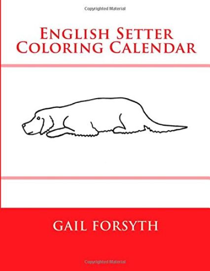 English Setter Coloring Calendar