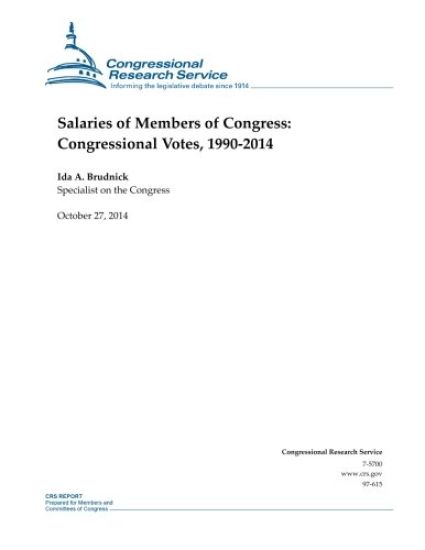 Salaries of Members of Congress: Congressional Votes, 1990-2014
