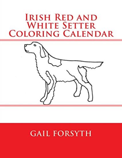 Irish Red and White Setter Coloring Calendar