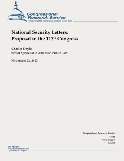 National Security Letters: Proposal in the 113th Congress