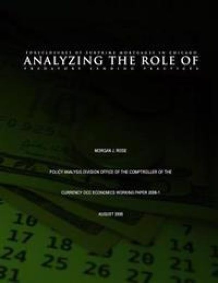 Foreclosures of Subprime Mortgages in Chicago: Analyzing the Role of Predatory Lending Practices