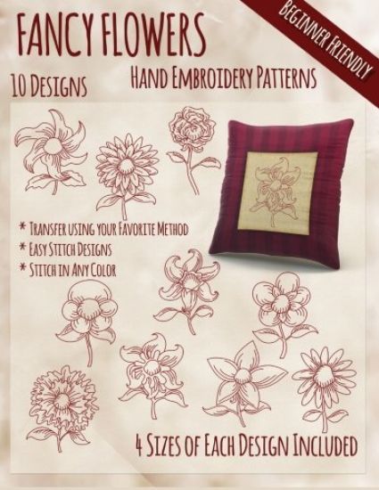 Fancy Flowers Hand Embroidery Patterns