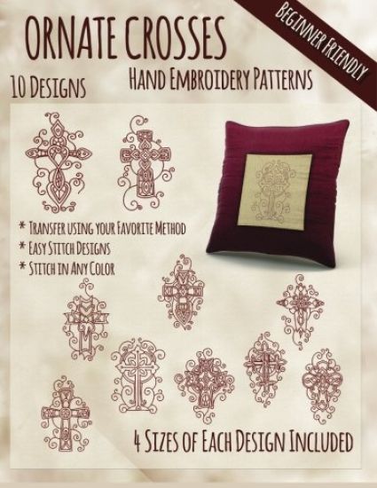 Ornate Crosses Hand Embroidery Patterns