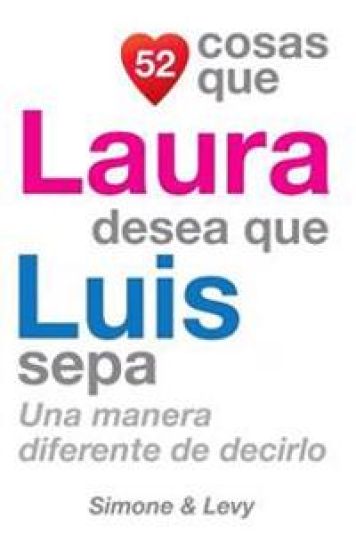 52 Cosas Que Laura Desea Que Luis Sepa: Una Manera Diferente de Decirlo