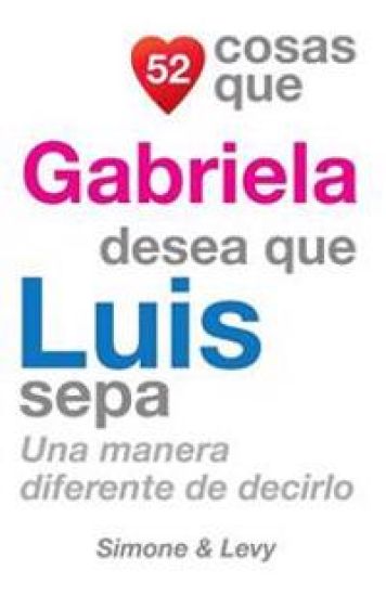 52 Cosas Que Gabriela Desea Que Luis Sepa: Una Manera Diferente de Decirlo