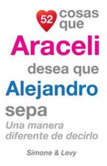 52 Cosas Que Araceli Desea Que Alejandro Sepa: Una Manera Diferente de Decirlo