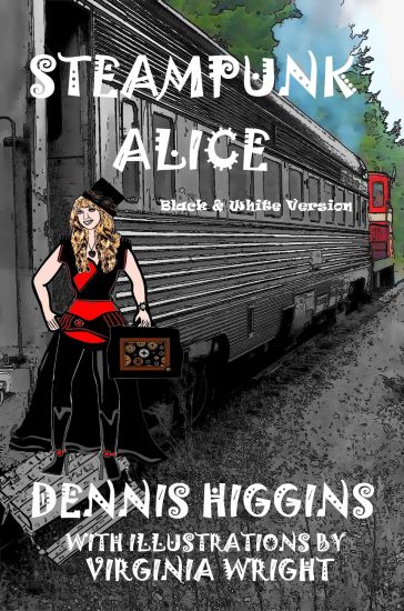Steampunk Alice B&W: The Black & White Version
