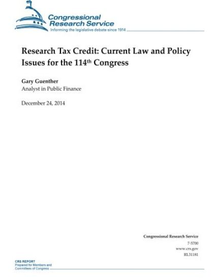 Research Tax Credit: Current Law and Policy Issues for the 114th Congress