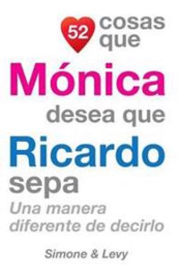 52 Cosas Que Mónica Desea Que Ricardo Sepa: Una Manera Diferente de Decirlo