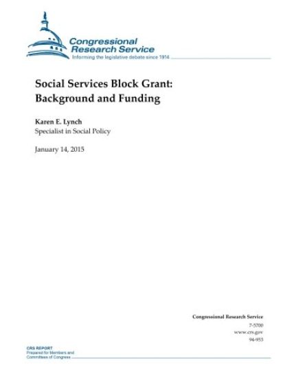 Social Services Block Grant: Background and Funding