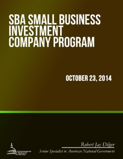 SBA Small Business Investment Company Program