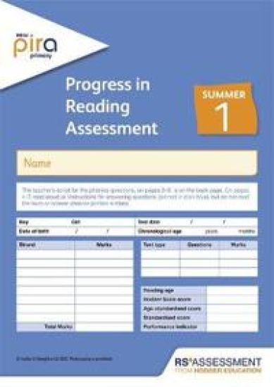 New PiRA Test 1, Summer PK10 (Progress in Reading Assessment)