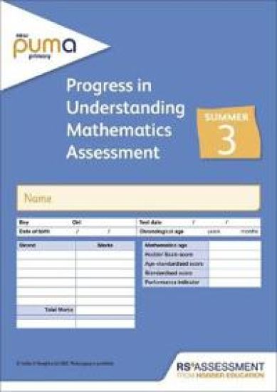 New PUMA Test 3, Summer PK10 (Progress in Understanding Mathematics Assessment)
