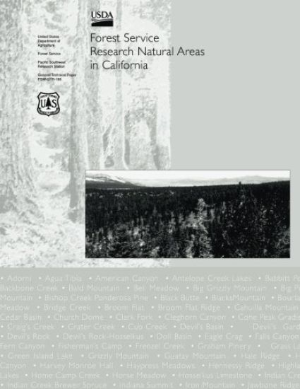 Forest Servce Research Natural Areas in California