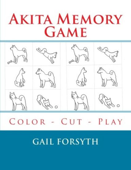 Akita Memory Game: Color - Cut - Play