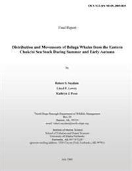 Distribution and Movements of Beluga Whales from the Eastern Chukchi Sea Stock During Summer and Early Autumn