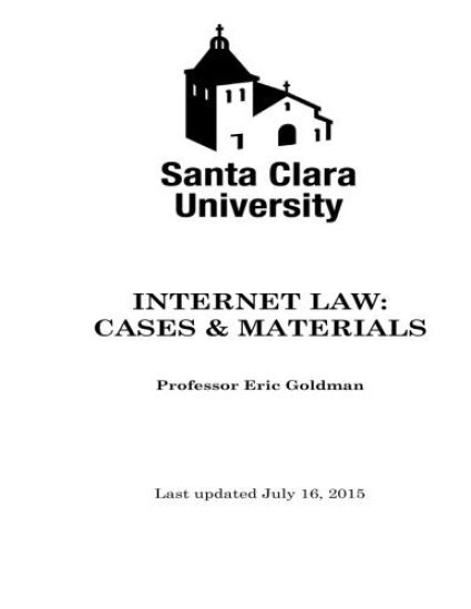 Internet Law Cases & Materials (2015)