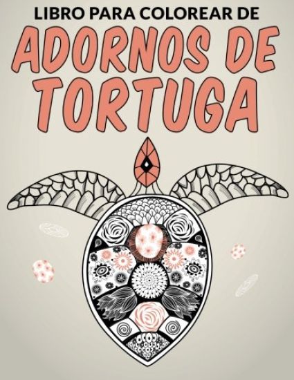 Libro para colorear de adornos de tortuga
