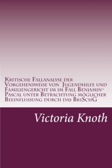 Kritische Fallanalyse der Vorgehensweise von Jugendhilfe und Familiengericht im Fall Benjamin-Pascal unter Betrachtnahme mögicher Beeinflussung durch