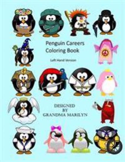Penguin Careers Coloring Book: Left Hand Version