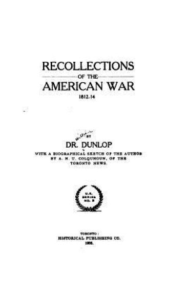Recollections of the American war, 1812-14
