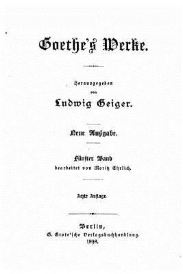 Goethe's werke