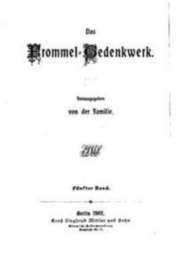 Das Frommel-gedenkwerk